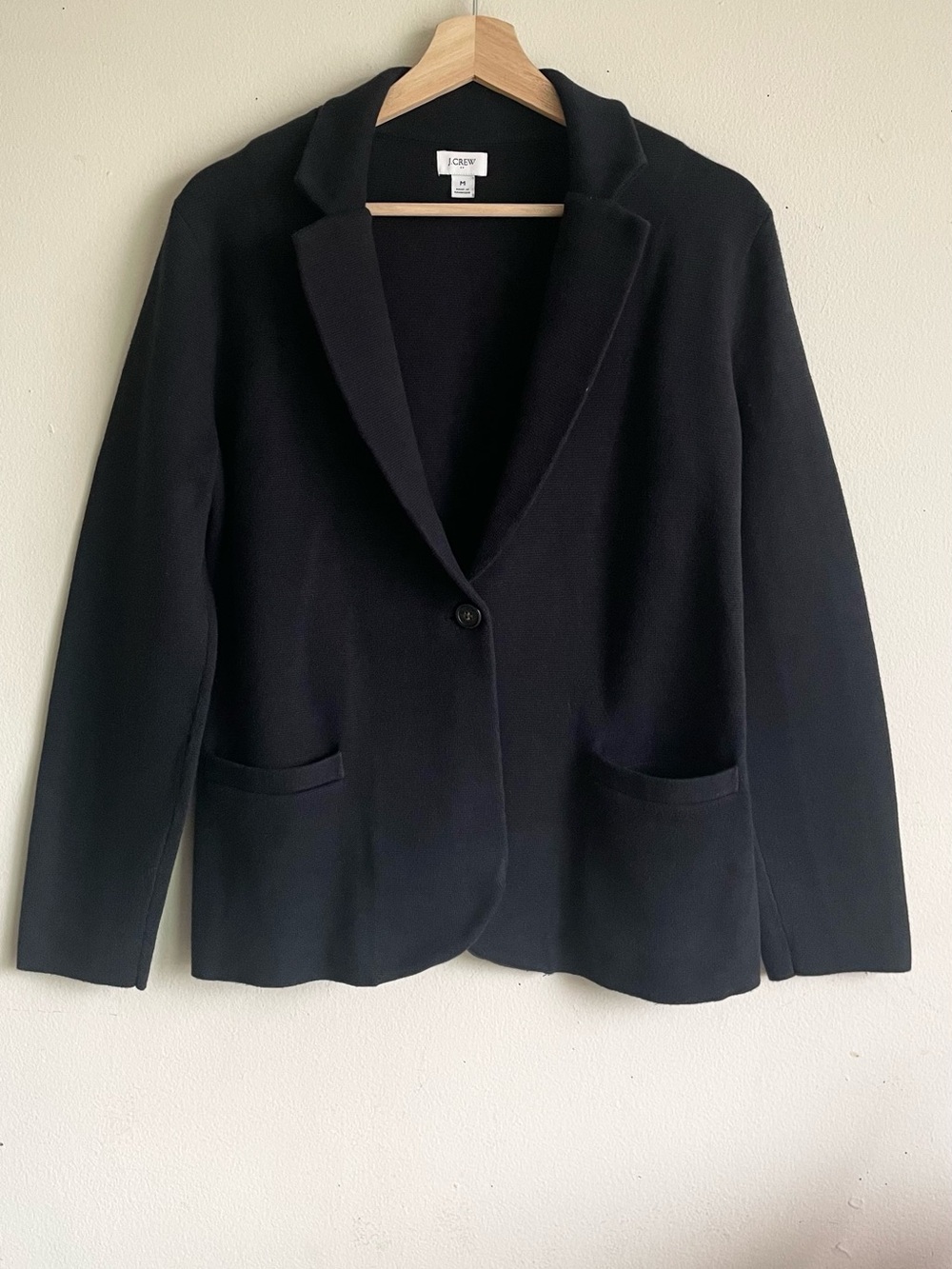 J.Crew Camille Shrunken Sweater Blazer Women’s Black Size M